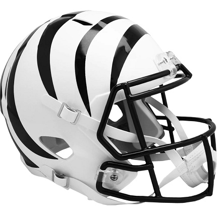 Cincinnati Bengals Replica Alt. White Speed Football Helmet