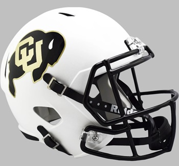 Colorado Buffaloes Replica Alt. White Speed Football Helmet