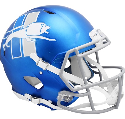 Authentic Alt. Blue Detroit Lions Helmet