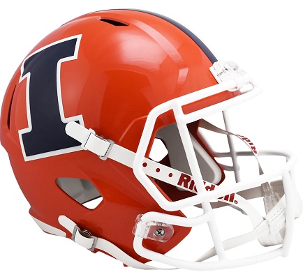 University of Illinois Illini Authentic Orange Speed Football Helmet