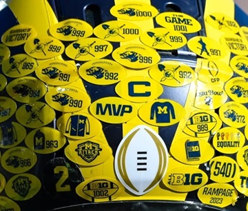 U of Michigan Helmet Stickers