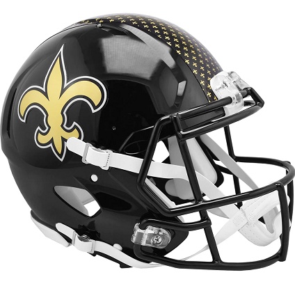 Authentic New Orleans Saints Alt. Black Helmet