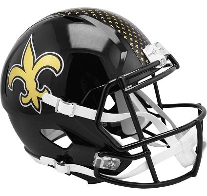 New Orleans Saints Replica Alt. Black Speed Football Helmet