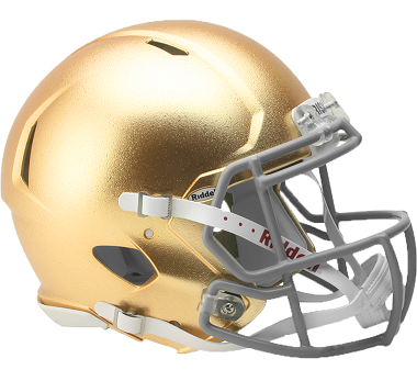 Notre Dame Authentic HydroSkin Gold Speed Football Helmet