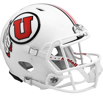 University of Utah Utes Authentic White Speed Football Helmet