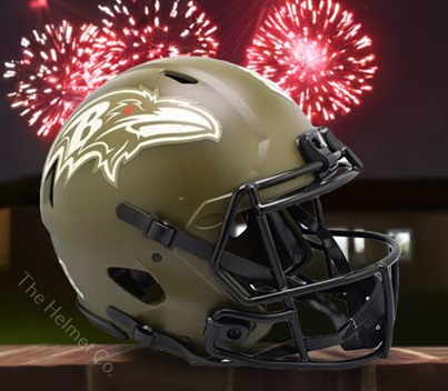 Baltimore Ravens Authentic 2022 Salute to Service Speed Football Helmet