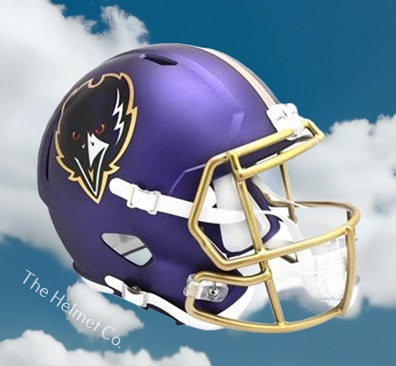 Baltimore Ravens 2024 Alt. Purple Rising Replica Speed Football Helmet