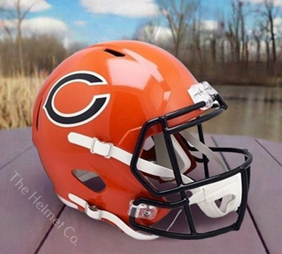 Chicago Bears Alt. Orange Replica Speed Football Helmet