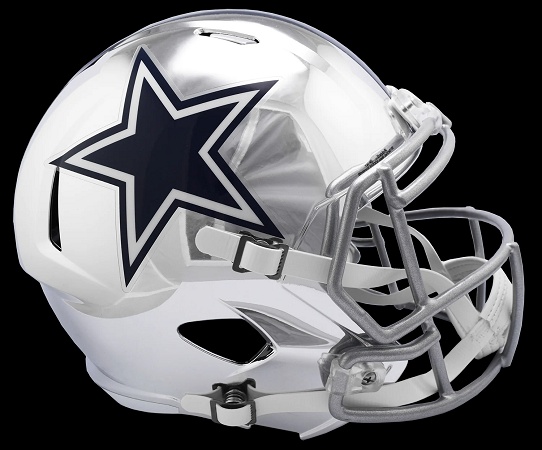 Dallas Cowboys Replica Chrome Speed Football Helmet