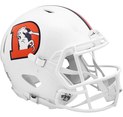 Denver Broncos Authentic Alt. White Speed Football Helmet