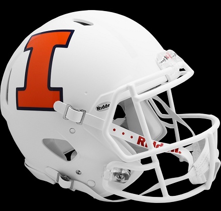 University of Illinois Illini Authentic White Speed Football Helmet