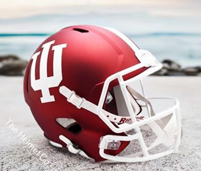 Indiana Hoosiers Replica White Mask Speed Football Helmet
