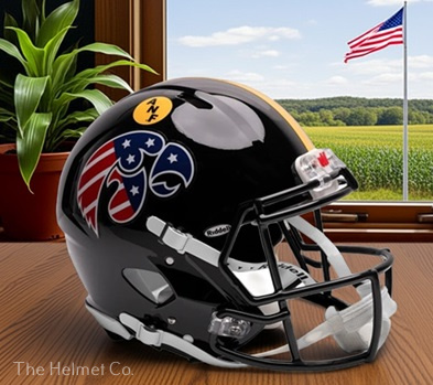 University of Iowa Hawkeyes Authentic Stars and Stripes Speed Football Helmet