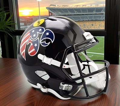 University of Iowa Hawkeyes Replica Stars & Stripes Speed Football Helmet
