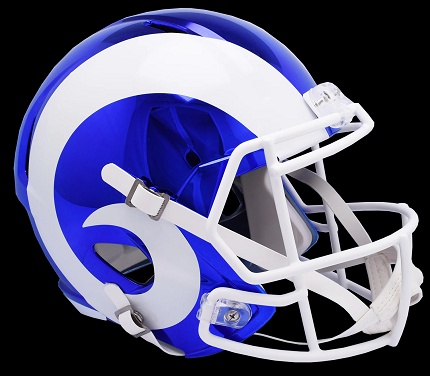 Los Angeles Rams Replica Chrome Speed Football Helmet