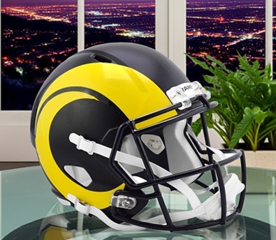 Los Angeles Rams Replica 2025 Rivalries Black Speed Football Helmet