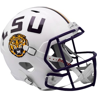 LSU Tigers Replica White Speed Football Helmet