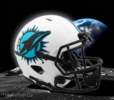 Miami Dolphins Authentic Lunar Eclipse White Speed Football Helmet