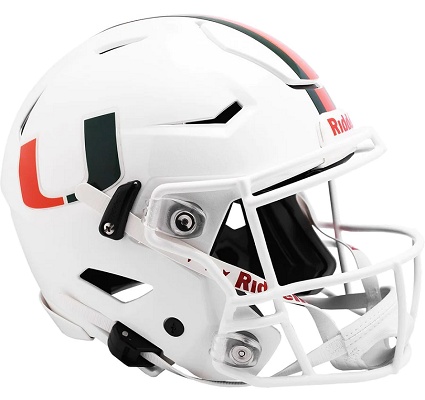 University of Miami Hurricanes Authentic SpeedFlex Football Helmet