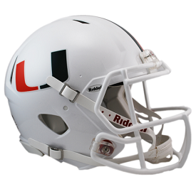 University of Miami Hurricanes Authentic White Speed Football Helmet