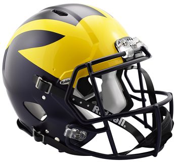 University of Michigan Wolverines Authentic Painted Speed Football Helmet