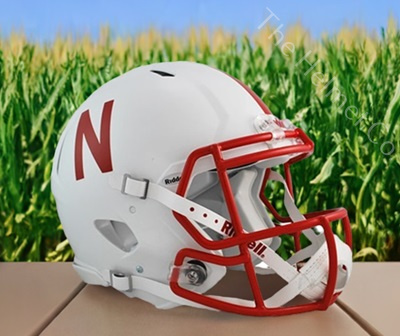 Riddell NCAA Nebraska Cornhuskers Casco Replica Speed – Colore Rosso, Taglia Media, Per Collezione