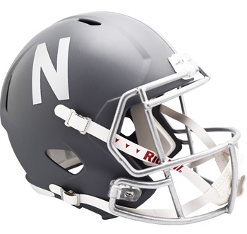 University of Nebraska Cornhuskers Replica Alt. Slate Gray Speed Football Helmet