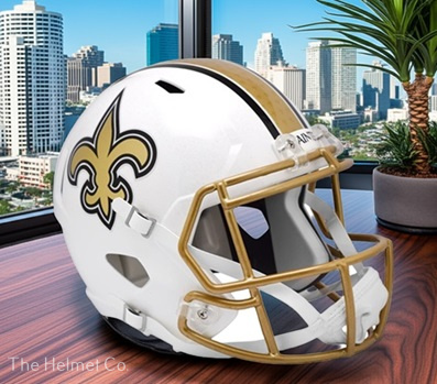 New Orleans Saints Replica 2025 Alt. White Speed Football Helmet