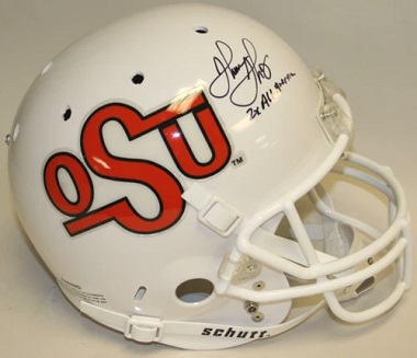Thurman Thomas Autographed Oklahoma State Replica Helmet