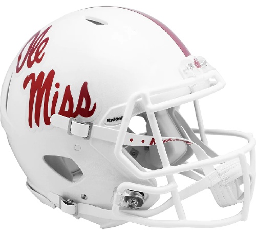 University of Mississippi Ole Miss Rebels Authentic White Speed Football Helmet
