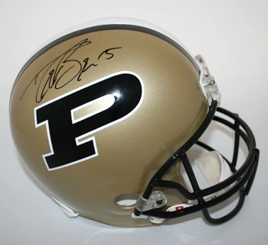 Drew Brees Autographed Purdue Replica Helmet