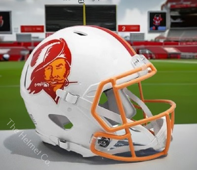 Tampa Bay Buccaneers Throwback Helmet – Riddell SPEED Replica, 1976-1996 Style, Medium Size