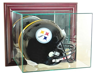 Full Size Authentic Pittsburgh Steelers Helmet in Wall Display Case