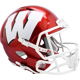 University of Wisconsin Badgers Replica Flash Speed Football Helmet